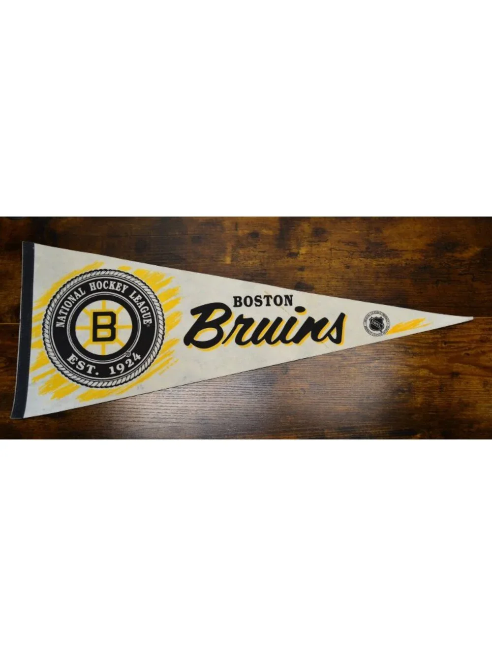 Vintage Boston Bruins NHL Pennant Hockey Memorabilia 30 inches